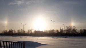 ГАЛО сегодня!ГАЛО!!!🌈🌞🌈 Радужный круг вокруг солнца. Моск.обл.,г.П-Посад 10.02.2021г. Минус 14.