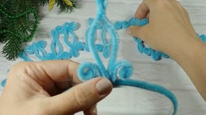 Как сделать НОВОГОДНЮЮ Корону своими руками?из синельной проволоки?DIY crown