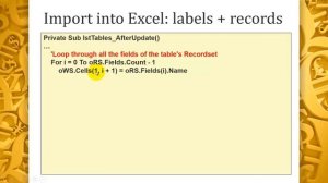 Exporting tables or queries from Access to Excel with VBA