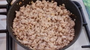 Пирог из блинов и мясного фарша
