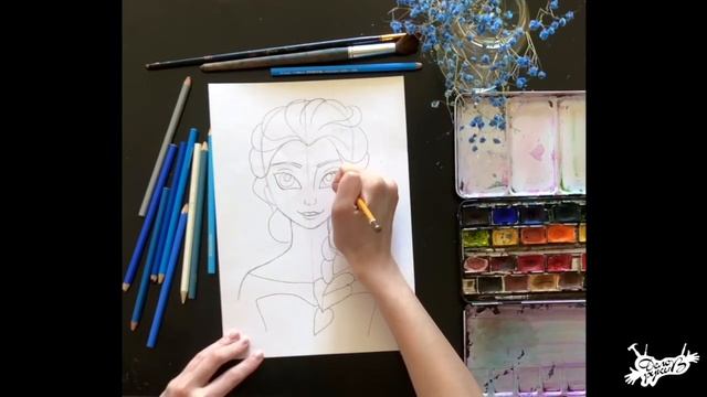 Рисуем Эльзу смотреть онлайн