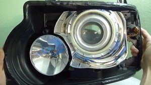Land Rover Range Rover замена ангельских глазок в фаре  Тюнинг фар