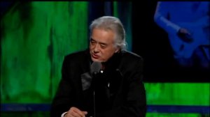 Jimmy Page inducts Jeff Beck at the Rock and Roll Hall of Fame Induction Ceremony 2009