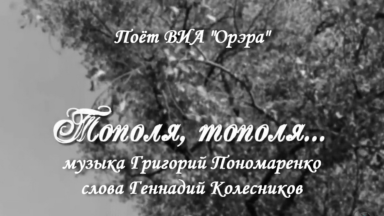 Тополя, тополя