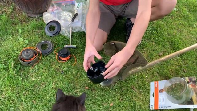 How To Remove, Change Or Replace Trimmer Head For STIHL AutoCut® 25-2 String Weed Wacker Grass Eate смотреть онлайн