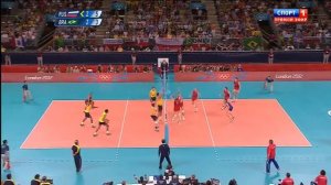 Волейбол 2012, Олимпиада, Финал, Россия - Бразилия. Спорный Момент: атака в трос