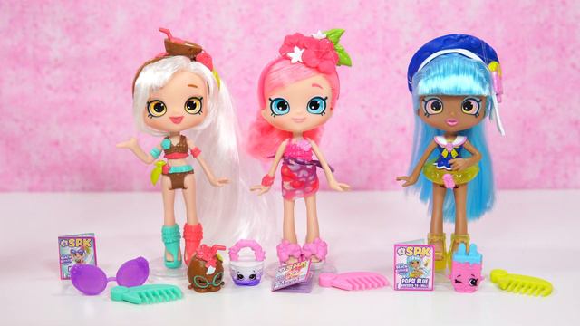 NEW Shopkins Beach Style Shoppies ~ Kokonut, Isla Hibiscus, and Popsi Blue Unboxing смотреть онлайн