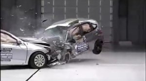 Краш тест Honda Accord vs Honda Fit 2009 (IIHS)