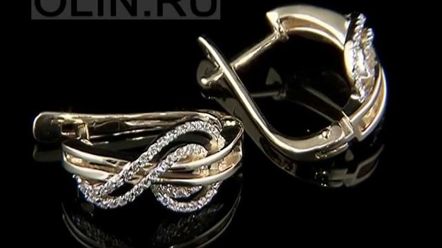 Серьги "Завиток" из желтого золота смотреть онлайн