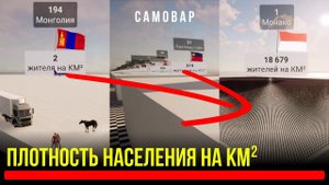 Страны по Плотности Населения на км².