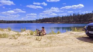 семейная поездка на озеро