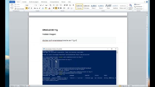 Docker Desktop Win 10 (imagen oracle y jboss) смотреть онлайн