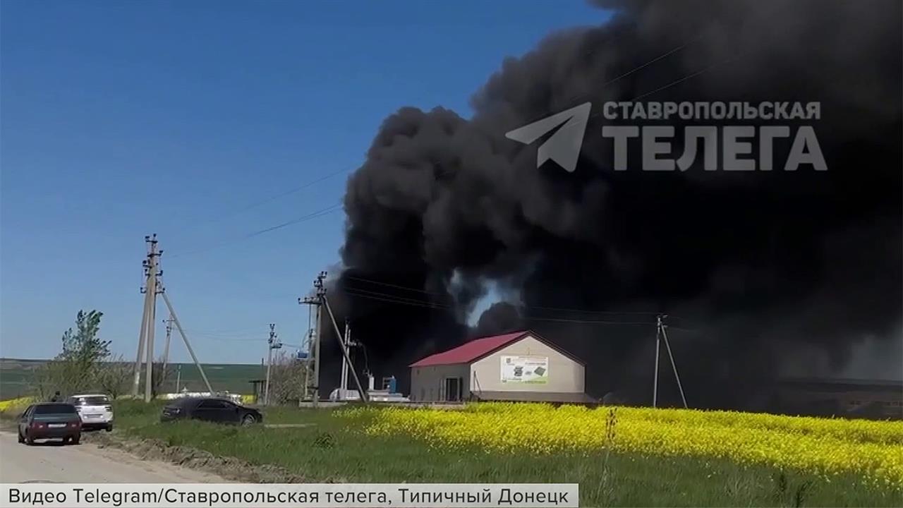 В пригороде Ставрополя потушен пожар, который возник из-за возгорания емкостей с горючим