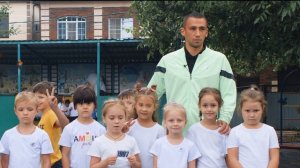 Урок физкультуры в детском саду.