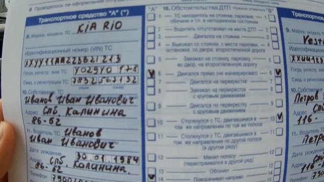 Рубрика #Делимсяопытом. Выпуск 3. Оформление Европротокола