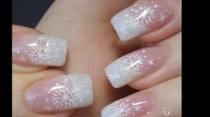 Несложный зимний маникюр фото. Идеи зимнего маникюра фото