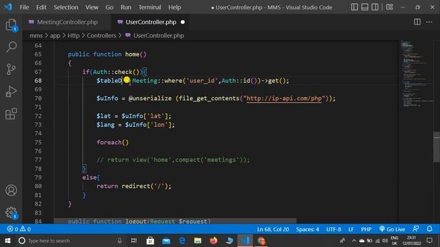 Meeting Management System #9 - Show Current Kilometer and Show Data Order By Current KM In Laravel