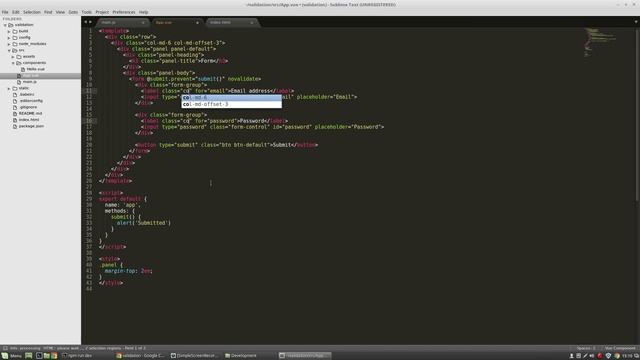2. Basic Example - VueJS 2.x Client Side Form Validation