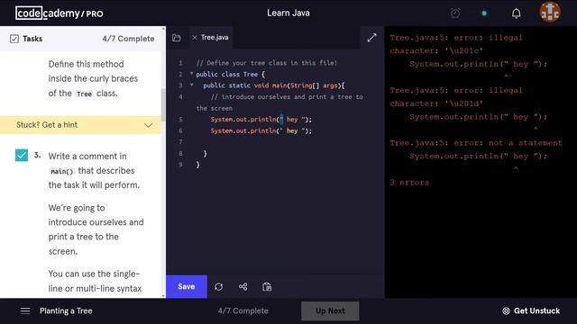 Learn Java - 1.2 Hello World Project | Codecademy Walkthrough смотреть онлайн