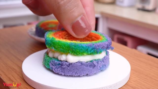 COOL PAINTING HACKS | Best Miniature Rainbow Cake Drawing By Tiny Cakes | Tiny Colorful Cake Recipe