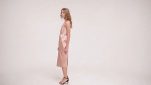 Платье-комбинация атласное s_ss1822