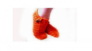 Тапочки следки спицами Василиса