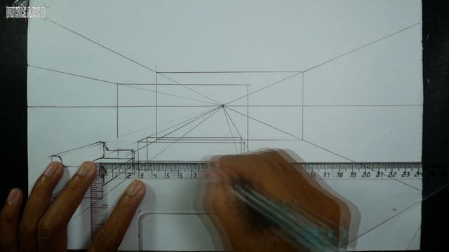 Draw a Living Room in One Point Perspective смотреть онлайн