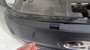 Зимняя защита радиатора на Ларгус кросс фл. Установка верхней части из комплекта.