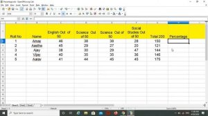 How to Calculate Percentage in Openoffice calc