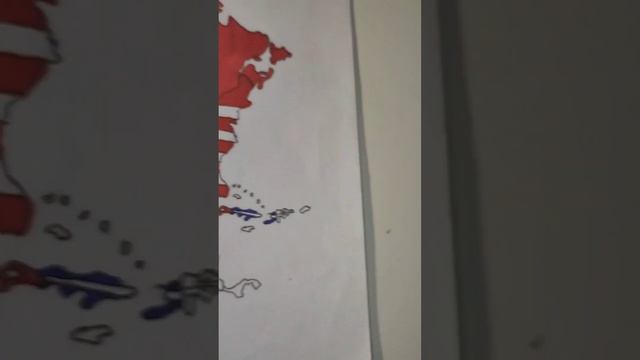 drawing Dominican Republic on my North America map #рекомендации #реки #рек #map #flag #edit