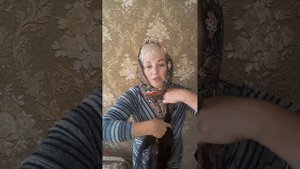 Зимняя теплая намотка из шали. #павловопосадская#шаль#платок#намотки