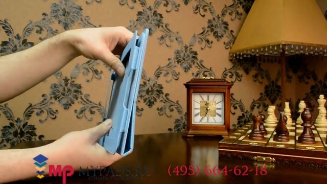 Фирменный чехол-футляр-книжка для Lenovo Ideatab A7600/A10-70 (59409691) бирюзовый кожаный смотреть онлайн