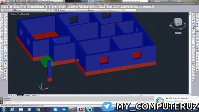 AUTOCAD 3D { 2-qism } 10-DARS || MY COMPUTER