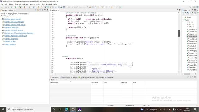 Implémentation Arbre AVL/ AVL tree code source (java) смотреть онлайн