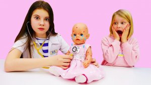 Беби Бон плачет и покрылась сыпью. Игра доктор для девочек