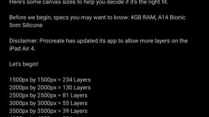 iPad Air 4 and Procreate Layer Limit