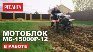 Мотоблок Ресанта МБ-15000P-12 в работе