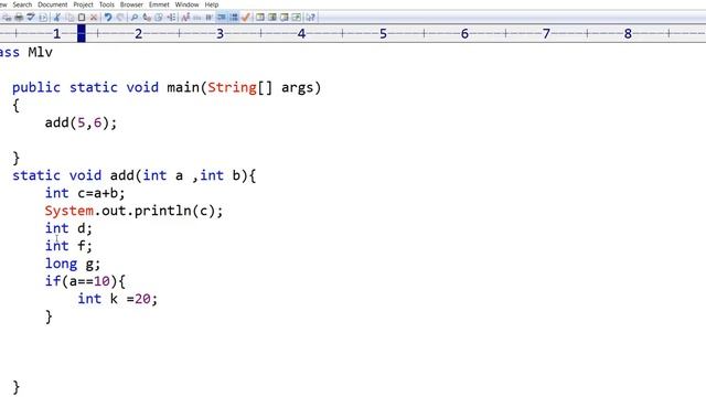 method level variables in java смотреть онлайн