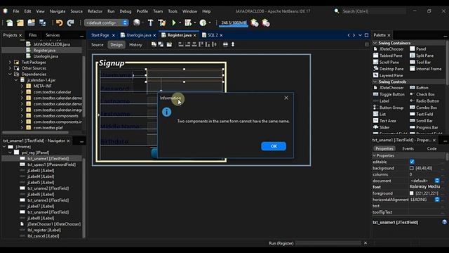 Java Programming #3-Login with Signup Form - Netbeans 17 with Oracle Database #javaforbeginners