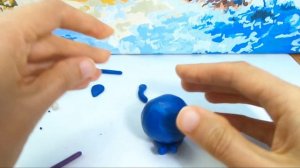 Лепка из легкого пластилина Hey Clay/Видео лепка залипаки Фрукты/Черника