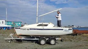 Яхта ,,Рикошет 550.2,, 16 октября 2023 г. озеро Смолино Челябинск. Завершение первой навигации.