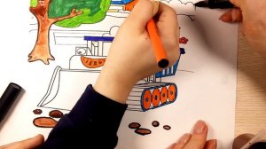 Как раскрасить машинку / Раскраска спецтехника / Coloring car / Детская Комната РАСКРАСКИ
