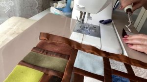 От отчаяния меня спасает рукоделие. Лоскутная геометрия. Шью из кусочков мебельных тканей. Печворк