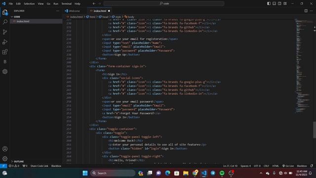 How To Make SignIn-SignUp Form Using HTML CSS &JavaScript |With Source Code|#signinform #signupform