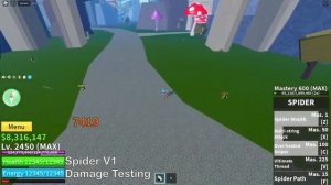 NEW SPIDER FRUIT V1 & V2 SHOWCASE! (STRING REWORK) ?? | Blox Fruits