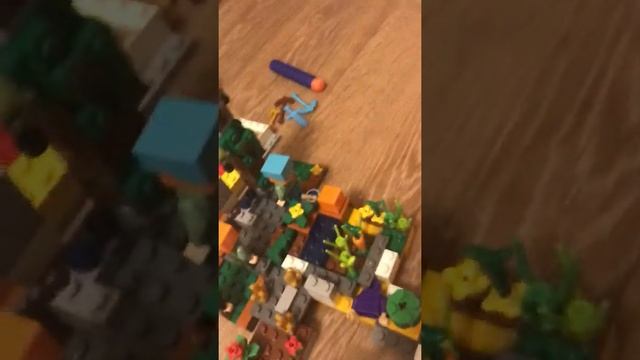 Построил прикольную деревню LEGO Minecraft смотреть онлайн