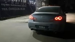 Красивая выхлопная система на Infiniti G35x