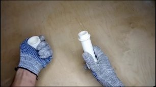 Идея для мастерской из обрезков пластиковых труб и заглушек