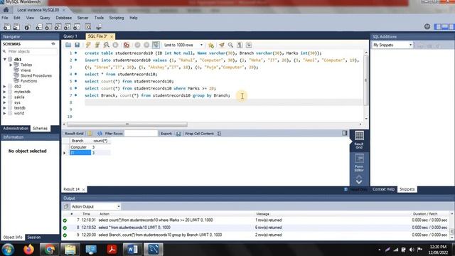 DBMS 13:  SQL Aggregate Functions with Practical Demo | DBMS / SQL Tutorial for Beginners