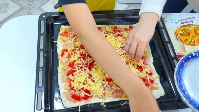 Домашняя Супер Пицца за 20 минут.  Сочно и Вкусно.Готовим вместе